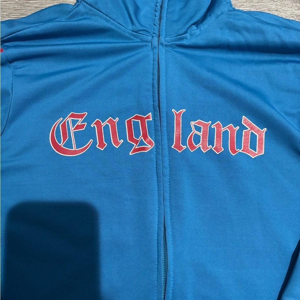 Y2K England Racing Stripe Track Jacket Fitted Small - Picture 5 of 11
